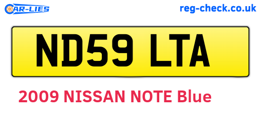 ND59LTA are the vehicle registration plates.