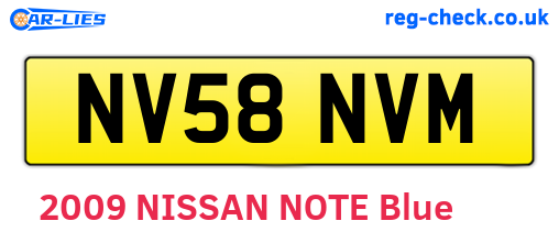 NV58NVM are the vehicle registration plates.
