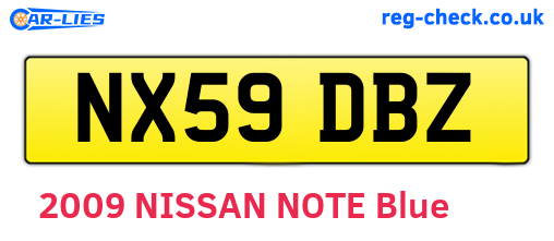 NX59DBZ are the vehicle registration plates.