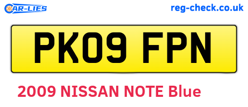 PK09FPN are the vehicle registration plates.