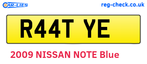 R44TYE are the vehicle registration plates.