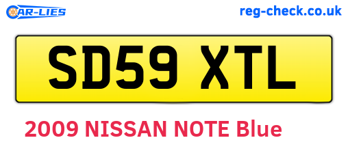 SD59XTL are the vehicle registration plates.