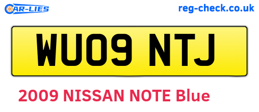 WU09NTJ are the vehicle registration plates.