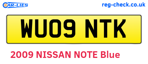 WU09NTK are the vehicle registration plates.
