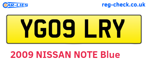YG09LRY are the vehicle registration plates.