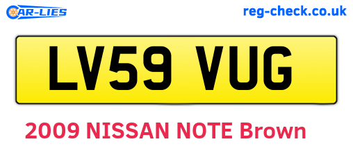 LV59VUG are the vehicle registration plates.