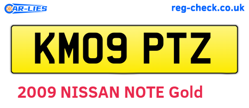 KM09PTZ are the vehicle registration plates.