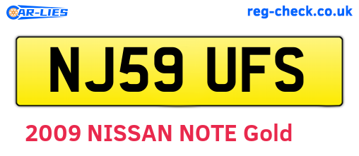 NJ59UFS are the vehicle registration plates.