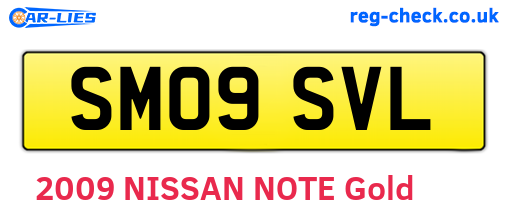 SM09SVL are the vehicle registration plates.