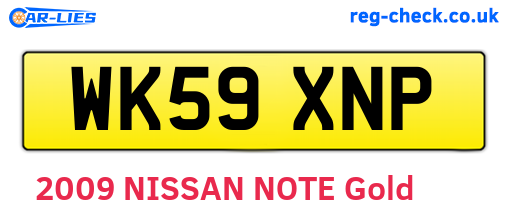 WK59XNP are the vehicle registration plates.