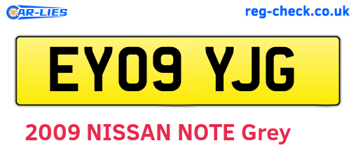 EY09YJG are the vehicle registration plates.