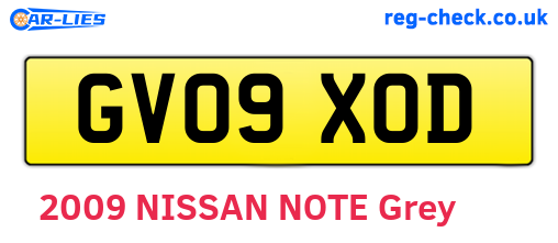 GV09XOD are the vehicle registration plates.
