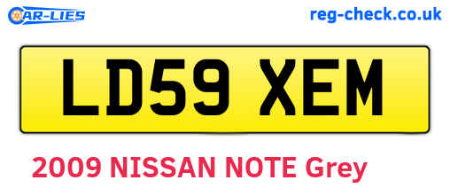 LD59XEM are the vehicle registration plates.