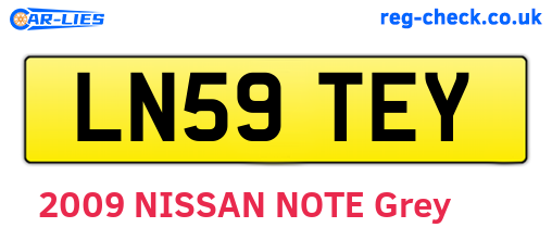 LN59TEY are the vehicle registration plates.