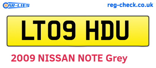 LT09HDU are the vehicle registration plates.