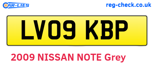 LV09KBP are the vehicle registration plates.