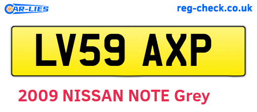 LV59AXP are the vehicle registration plates.