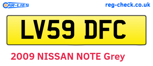 LV59DFC are the vehicle registration plates.