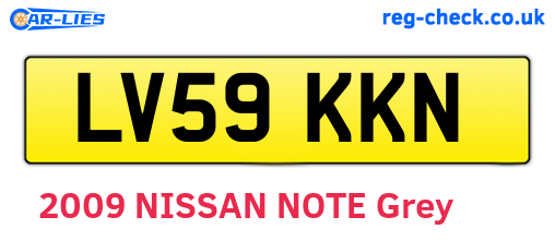 LV59KKN are the vehicle registration plates.