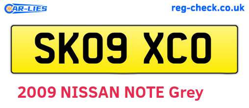 SK09XCO are the vehicle registration plates.