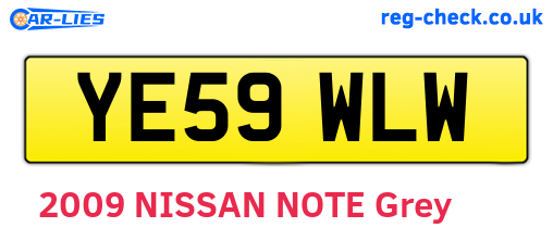 YE59WLW are the vehicle registration plates.
