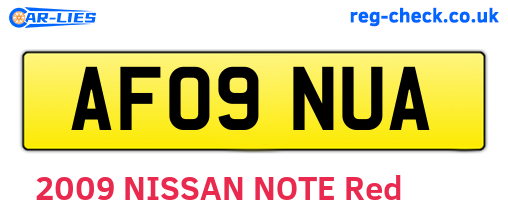 AF09NUA are the vehicle registration plates.