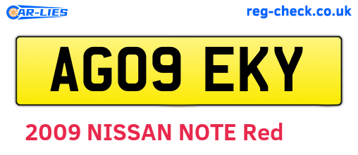 AG09EKY are the vehicle registration plates.