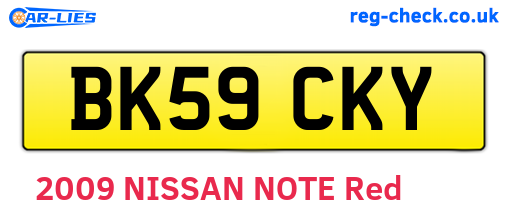 BK59CKY are the vehicle registration plates.