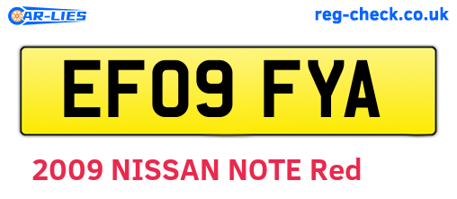 EF09FYA are the vehicle registration plates.