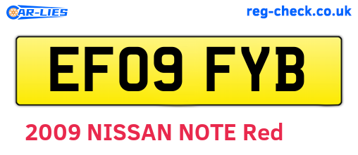EF09FYB are the vehicle registration plates.