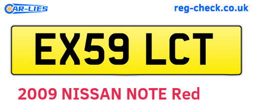EX59LCT are the vehicle registration plates.