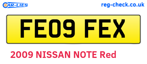 FE09FEX are the vehicle registration plates.