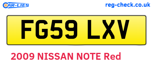 FG59LXV are the vehicle registration plates.
