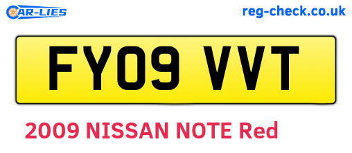 FY09VVT are the vehicle registration plates.