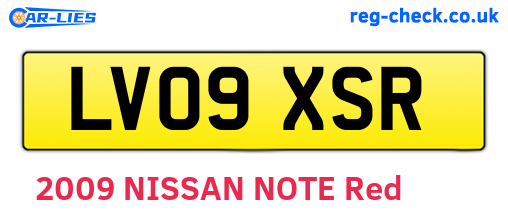 LV09XSR are the vehicle registration plates.