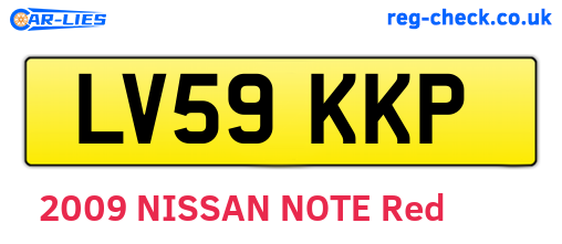 LV59KKP are the vehicle registration plates.