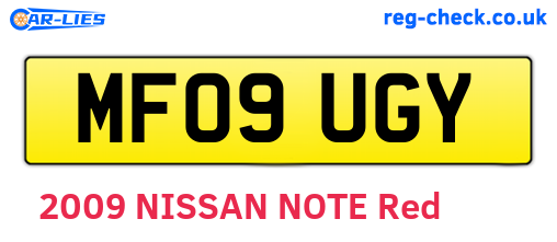MF09UGY are the vehicle registration plates.
