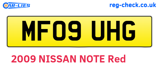 MF09UHG are the vehicle registration plates.