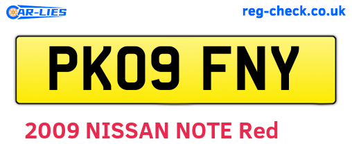 PK09FNY are the vehicle registration plates.
