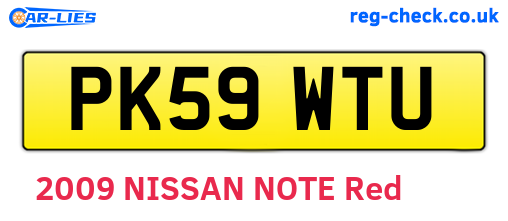 PK59WTU are the vehicle registration plates.