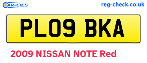 PL09BKA are the vehicle registration plates.