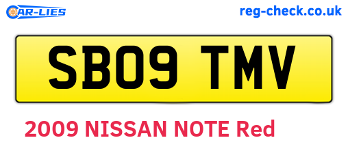 SB09TMV are the vehicle registration plates.