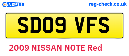 SD09VFS are the vehicle registration plates.