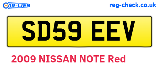 SD59EEV are the vehicle registration plates.