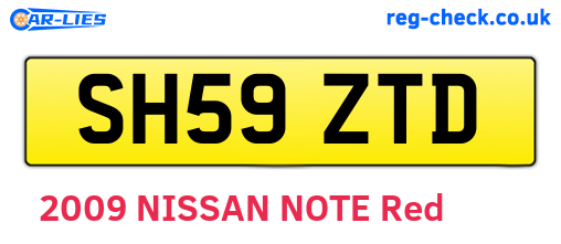 SH59ZTD are the vehicle registration plates.