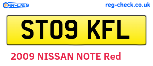 ST09KFL are the vehicle registration plates.