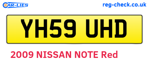 YH59UHD are the vehicle registration plates.