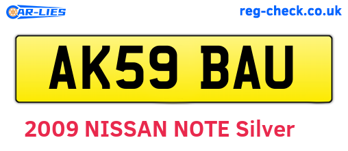 AK59BAU are the vehicle registration plates.