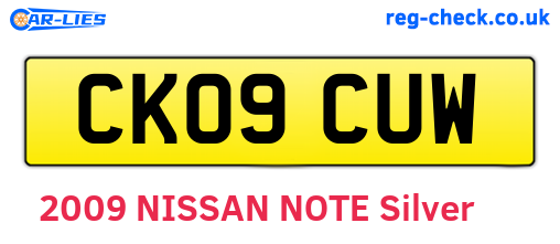 CK09CUW are the vehicle registration plates.