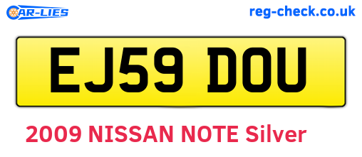 EJ59DOU are the vehicle registration plates.